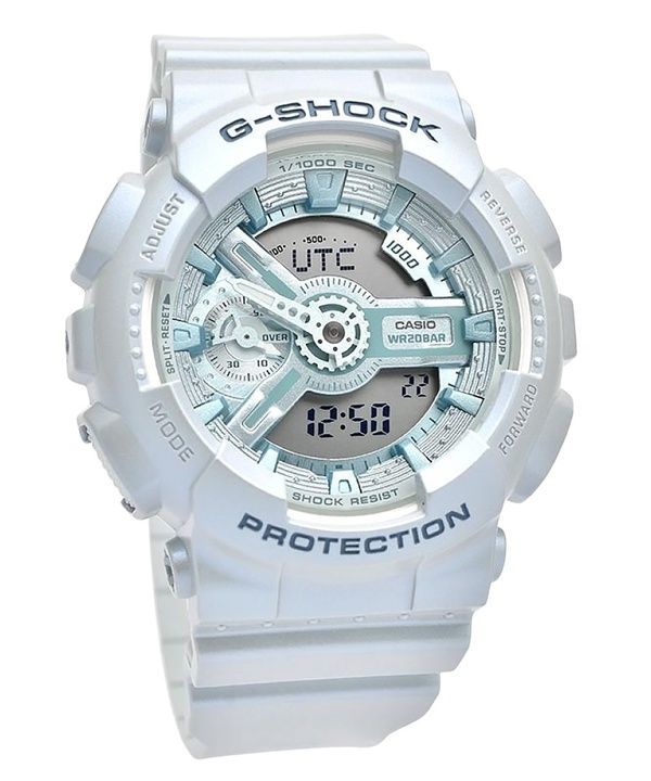 Casio G-Shock Analog-Digital-Armband aus biobasiertem Harz, blaues Zifferblatt, Quarz GMA-S110ST-2A 200M Damenuhr