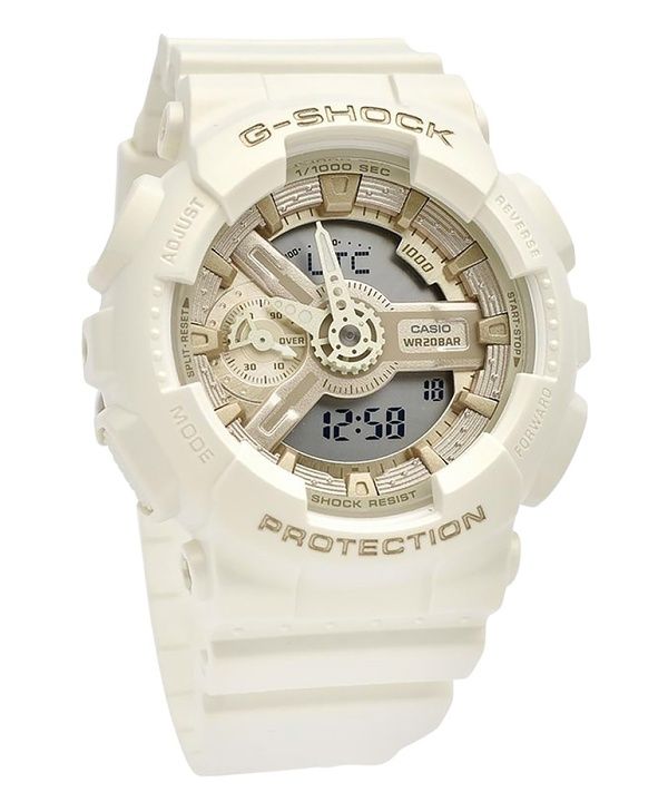 Casio G-Shock Analog-Digital-Quarzuhr aus biobasiertem Harz mit einfarbigem Zifferblatt GMA-S110ST-7A 200M für Damen