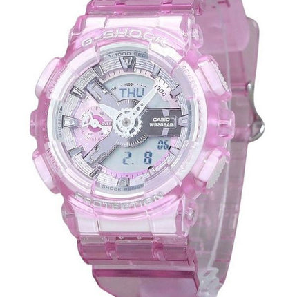 Casio G-Shock Analog Digital Virtual Worlds durchscheinendes rosa mehrfarbiges Zifferblatt Quarz GMA-S110VW-4A 200M Damenuhr