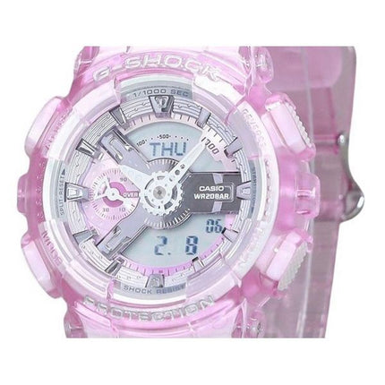 Casio G-Shock Analog Digital Virtual Worlds durchscheinendes rosa mehrfarbiges Zifferblatt Quarz GMA-S110VW-4A 200M Damenuhr