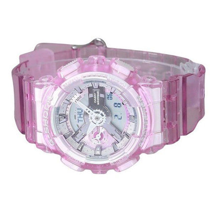 Casio G-Shock Analog Digital Virtual Worlds durchscheinendes rosa mehrfarbiges Zifferblatt Quarz GMA-S110VW-4A 200M Damenuhr