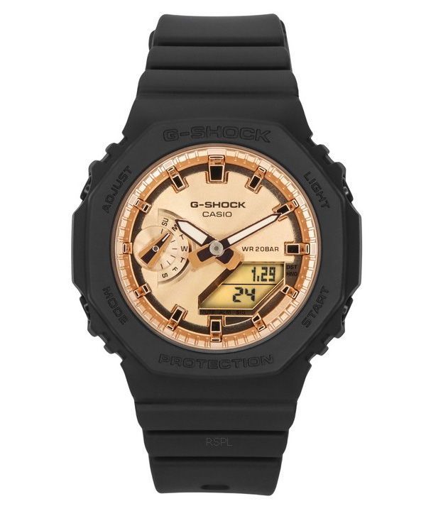 Casio G-Shock Analog Digital Harzarmband Roségold Zifferblatt Quarz GMA-S2100MD-1A 200M Damenuhr