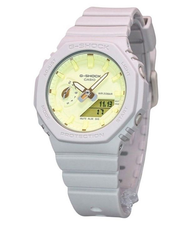 Casio G-Shock Nature&#39,s Color Series Analog Digital Gelbes Zifferblatt Quarz GMA-S2100NC-4A 200M Damenuhr