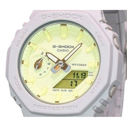 Casio G-Shock Nature&#39,s Color Series Analog Digital Gelbes Zifferblatt Quarz GMA-S2100NC-4A 200M Damenuhr