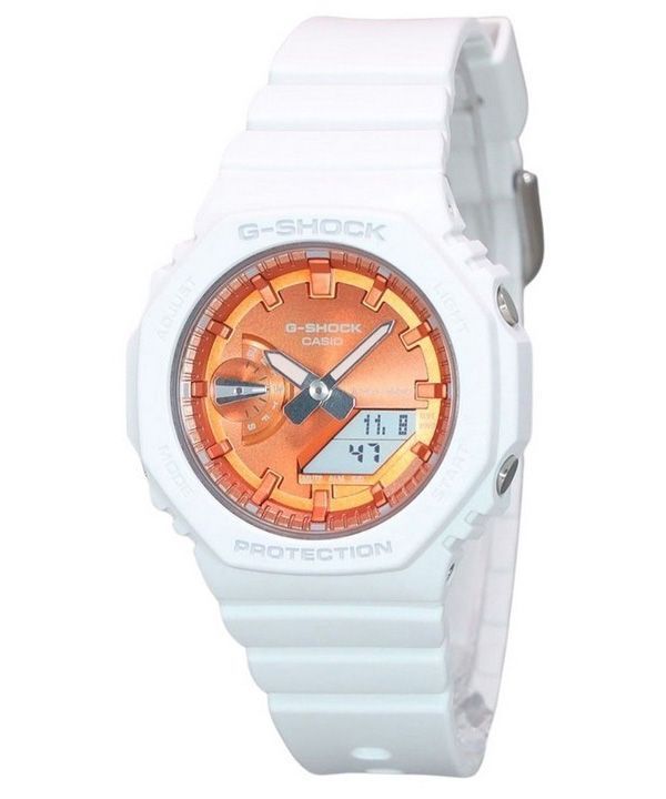 Casio G-Shock Analog Digital Seasonal Collection 2023 Orangefarbenes Zifferblatt Quarz GMA-S2100WS-7A 200M Damenuhr