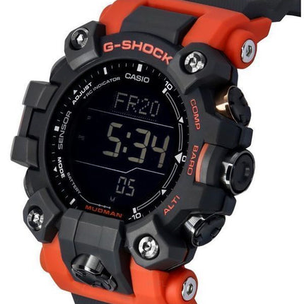 Casio G-Shock Mudman Master Of G-Land Digital Orange und Schwarz Harzarmband Solar GW-9500-1A4 200M Herrenuhr