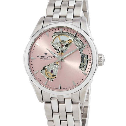 Hamilton Jazzmaster Edelstahl Rosa Open Heart Zifferblatt Automatik H32215170 Damenuhr