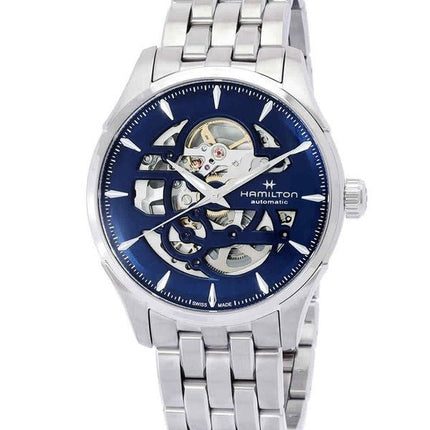 Hamilton Jazzmaster Skeleton Edelstahl blaues Zifferblatt Automatik H42535141 Herrenuhr