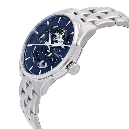 Hamilton Jazzmaster Skeleton Edelstahl blaues Zifferblatt Automatik H42535141 Herrenuhr