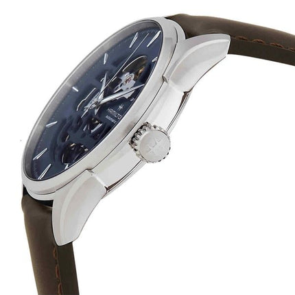 Hamilton Jazzmaster Skeleton Lederarmband blaues Zifferblatt Automatik H42535541 Herrenuhr