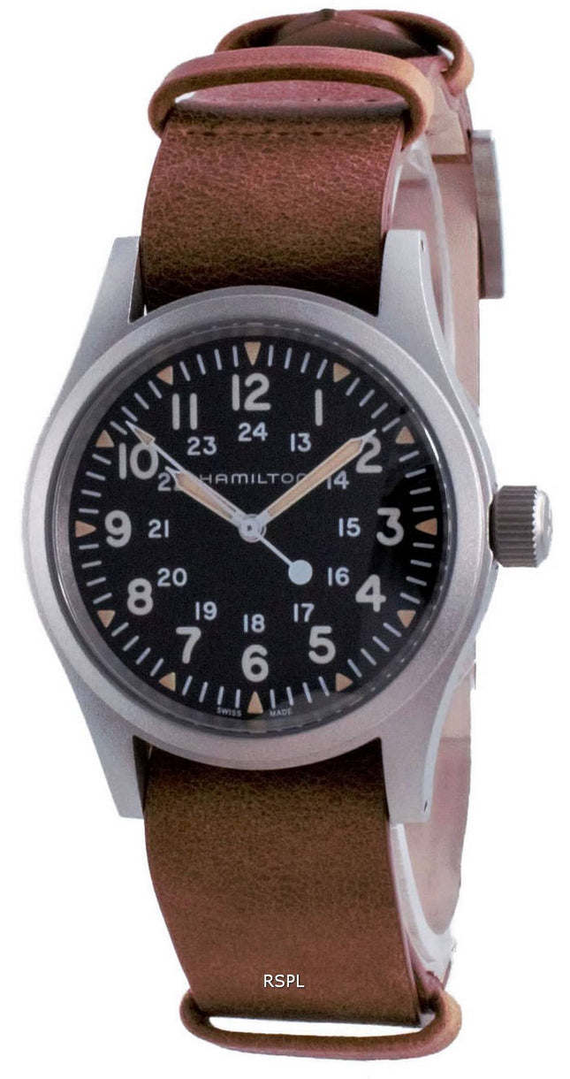 Hamilton Khaki Field Schwarzes Zifferblatt Mechanisch H69439531 Herrenuhr