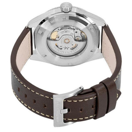 Hamilton Khaki Field Expedition Lederarmband weißes Zifferblatt Automatik H70315510 100M Herrenuhr