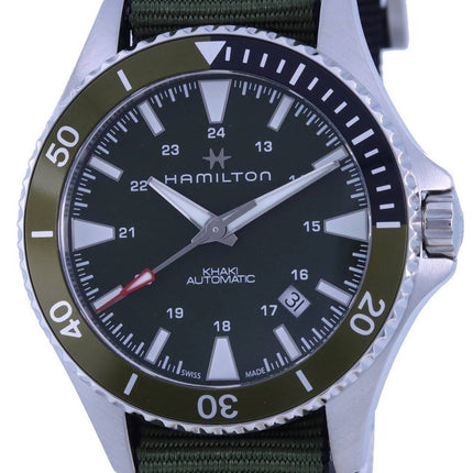 Hamilton Khaki Navy Scuba Green Dial Automatik H82375961 100M Herrenuhr