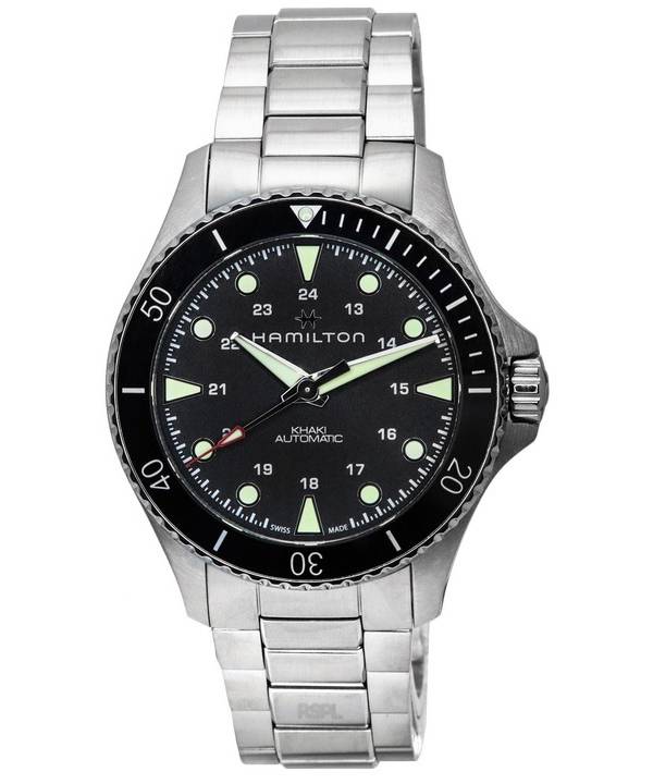 Hamilton Khaki Navy Scuba Schwarzes Zifferblatt Automatische Taucheruhr H82515130 300M Herrenuhr