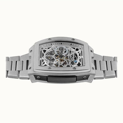 Ingersoll The Challenger Edelstahl Silber Skelett Zifferblatt Automatik I12310 Herrenuhr