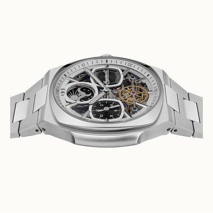 Ingersoll The Spirit Mondphase Edelstahl Silber Skelett Zifferblatt Automatik I15802 Herrenuhr