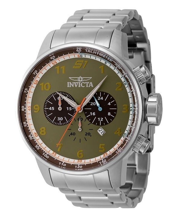 Invicta S1 Rally Chronograph Edelstahl grünes Zifferblatt Quarz 44951 100M Herrenuhr