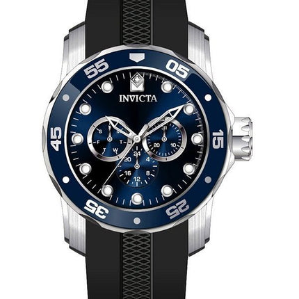 Invicta Pro Diver Scuba GMT Silikonarmband, blaues Zifferblatt, Quarz, 45722, 50 m, Herrenuhr