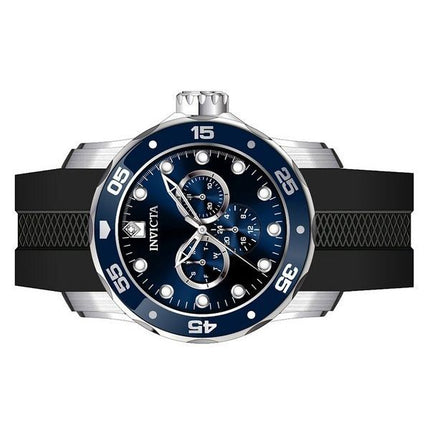 Invicta Pro Diver Scuba GMT Silikonarmband, blaues Zifferblatt, Quarz, 45722, 50 m, Herrenuhr