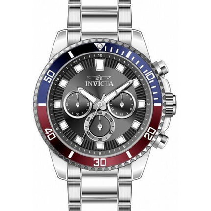 Invicta Pro Diver Chronograph Edelstahl schwarzes Zifferblatt Quarz 46053 Herrenuhr