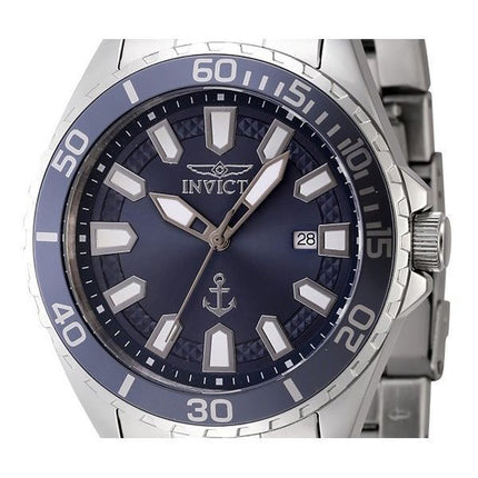 Invicta Ocean Voyage Herrenuhr, Edelstahl, blaues Zifferblatt, Quarz 46278