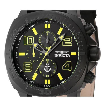 Invicta Ocean Voyage Chronograph, Nylonarmband, schwarzes Zifferblatt, Quarz 46287, Herrenuhr