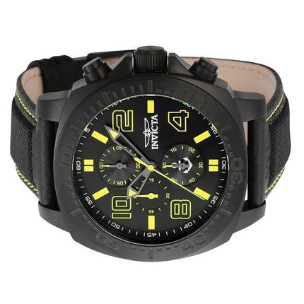 Invicta Ocean Voyage Chronograph, Nylonarmband, schwarzes Zifferblatt, Quarz 46287, Herrenuhr