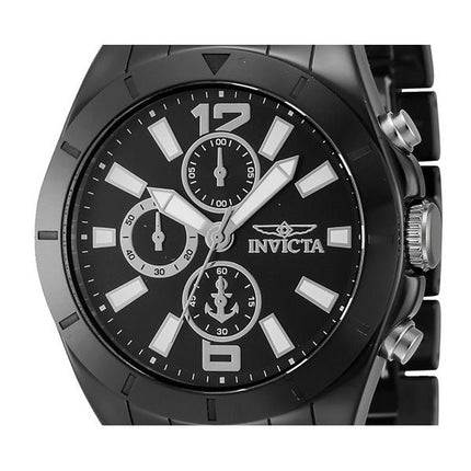 Invicta Ocean Voyage Chronograph, Keramikarmband, schwarzes Zifferblatt, Quarz, 46298, 100 m, Herrenuhr