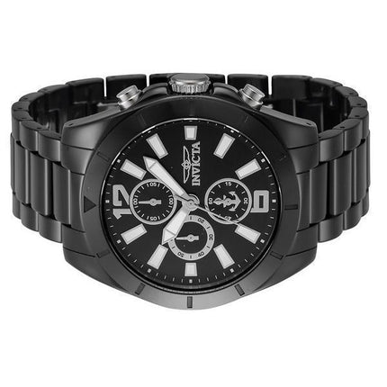 Invicta Ocean Voyage Chronograph, Keramikarmband, schwarzes Zifferblatt, Quarz, 46298, 100 m, Herrenuhr