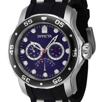 Invicta Pro Diver Retrograde GMT blaues Zifferblatt Quarz 46967 100M Herrenuhr