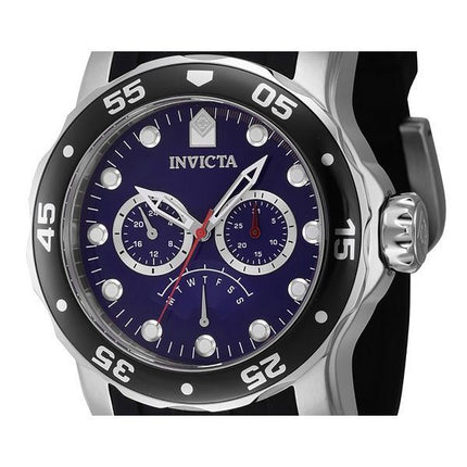 Invicta Pro Diver Retrograde GMT blaues Zifferblatt Quarz 46967 100M Herrenuhr