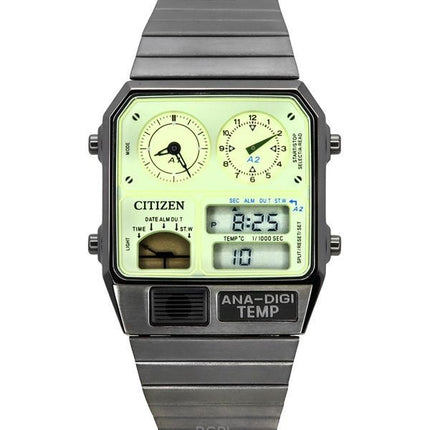 Citizen Analog Digital Dual Time Edelstahl Grünes Zifferblatt Quarz JG2147-85X Herrenuhr