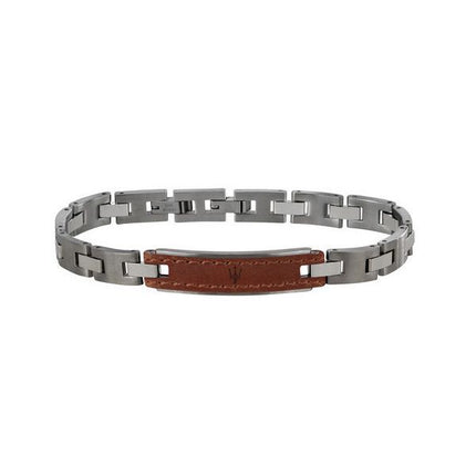 Maserati Jewels Armband aus Leder und Edelstahl JM218AMD01 für Herren