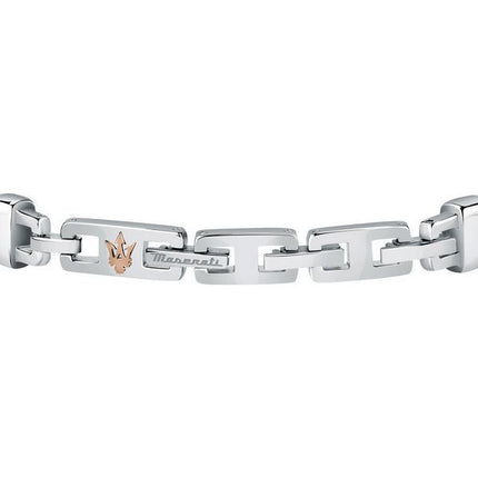 Maserati Jewels Armband aus Leder und Edelstahl JM222AVE01 für Herren