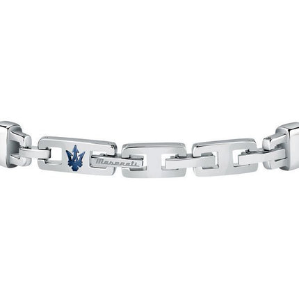 Maserati Jewels Armband aus recyceltem Leder und Edelstahl JM222AVE03 für Herren