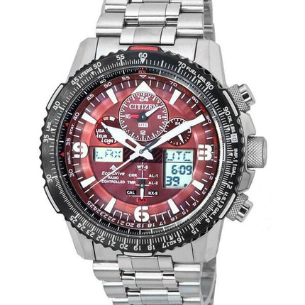 Citizen Promaster Skyhawk Ewiger Kalender Rotes Zifferblatt Eco-Drive JY8086-89X 200M Herrenuhr