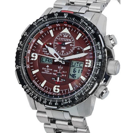 Citizen Promaster Skyhawk Ewiger Kalender Rotes Zifferblatt Eco-Drive JY8086-89X 200M Herrenuhr