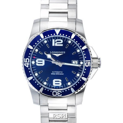 Longines HydroConquest Sunray Blue mit Super-LumiNova-Zifferblatt Automatische Taucheruhr L3.742.4.96.6 300M Herrenuhr