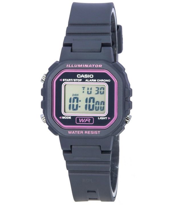 Casio POP Digital Quarzuhr mit schwarzem Zifferblatt LA-20WH-8A LA20WH-8 Damenuhr