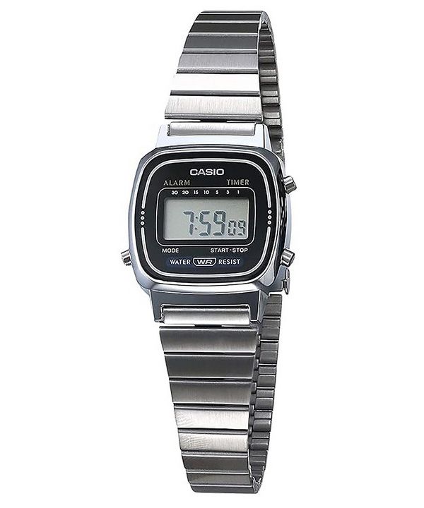 Casio Digital klassische Alarm Timer LA670WA-1DF LA670WA-1 Damenuhr