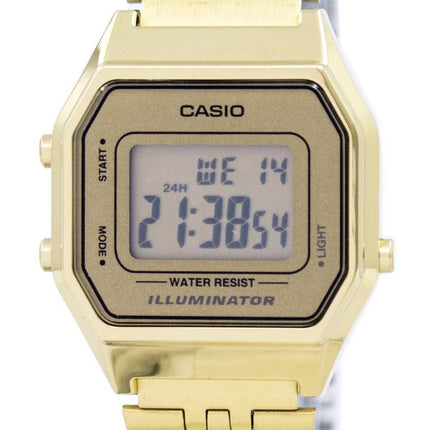 Casio Digital Quarz Edelstahl Illuminator LA680WGA-9DF LA680WGA-9 Damenuhr