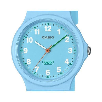 Casio Pop Analog Blau Biobasiertes Harzarmband Blaues Zifferblatt Quarz LQ-24B-2B Damenuhr