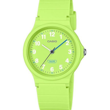 Casio Pop Analog Limettengrünes Armband aus biobasiertem Harz Limettengrünes Zifferblatt Quarz LQ-24B-3B Damenuhr