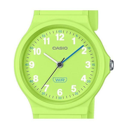 Casio Pop Analog Limettengrünes Armband aus biobasiertem Harz Limettengrünes Zifferblatt Quarz LQ-24B-3B Damenuhr