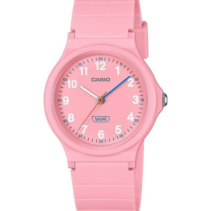 Casio Pop Analog Pink Biobasiertes Harzarmband Rosa Zifferblatt Quarz LQ-24B-4B Damenuhr