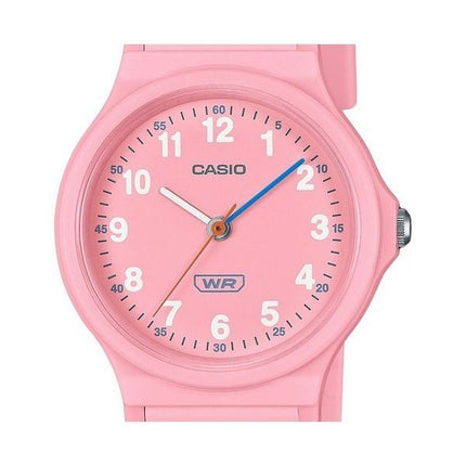 Casio Pop Analog Pink Biobasiertes Harzarmband Rosa Zifferblatt Quarz LQ-24B-4B Damenuhr