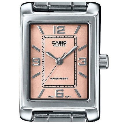 Casio Standard Analog Edelstahl Rosa Zifferblatt Quarz LTP-1234DD-4A Damenuhr