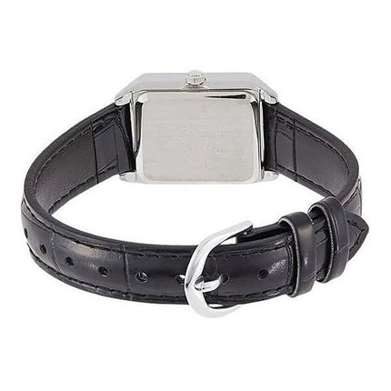 Casio Standard Analog Lederarmband schwarzes Zifferblatt Quarz LTP-V007L-1B Damenuhr