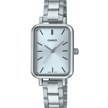 Casio Standard Analog Edelstahl Hellblaues Zifferblatt Quarz LTP-V009D-2E Damenuhr