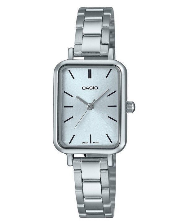 Casio Standard Analog Edelstahl Hellblaues Zifferblatt Quarz LTP-V009D-2E Damenuhr